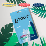 Show thumbnail preview	 A package of Avarelle ZITOUT FIT 16CT acne patches on a tropical leaf background, with labels highlighting that the product is certified vegan, cruelty-free, and carbon-free.